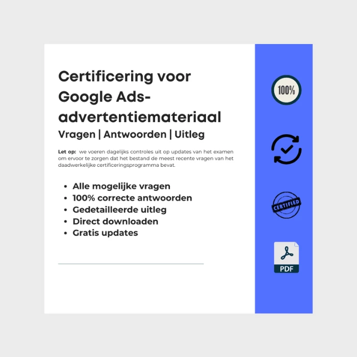 Afbeelding met omslag van e-boek getiteld Certificering voor Google Ads-advertentiemateriaal